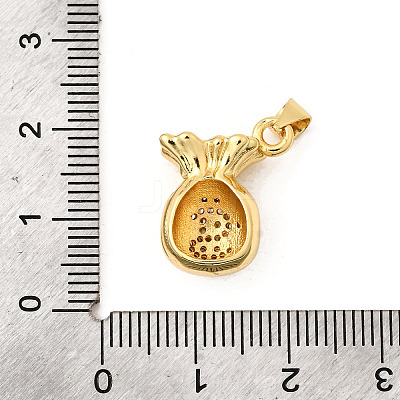 Brass Micro Pave Cubic Zirconia Pendants KK-I360-050G-1