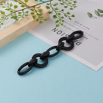 Handmade Opaque Spray Painted Acrylic Link Chains AJEW-JB00869-1