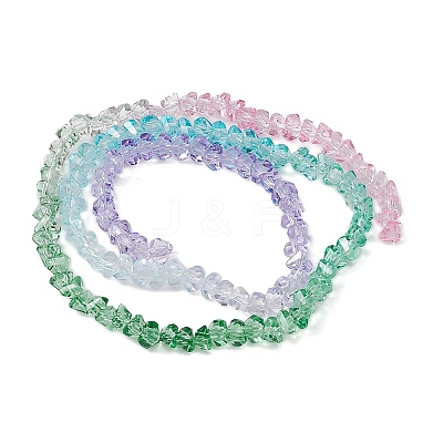 Transparent Baking Paint Glass Bead Strands GLAA-YW0003-17G-1