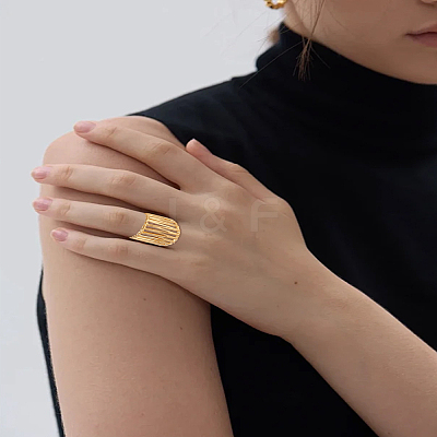 1Pc Stainless Steel Hollow Cuff Rings RJEW-LP0002-25-1