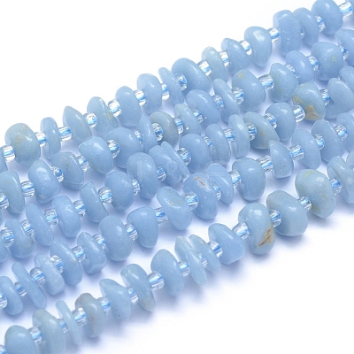 Natural Angelite Beads Strands G-L552F-03-1