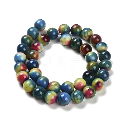 Dyed Natural Agate Beads Strands G-G203-09B-10mm-1
