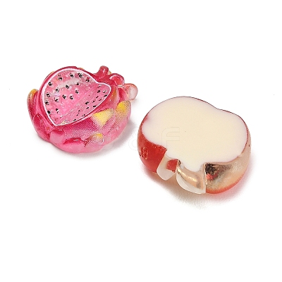 Fruit Transparent Resin & Paillette Cabochons RESI-C074-04-1