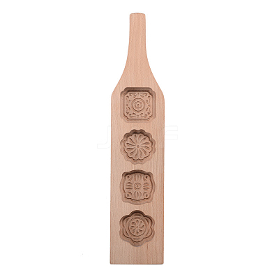 Flower & Square Wooden Press Mooncake Molds BAKE-SZ0001-08-1