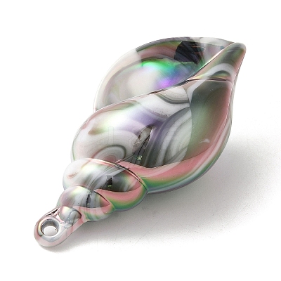 Plating UV Iridescent Acrylic Pendants OACR-B020-07-1