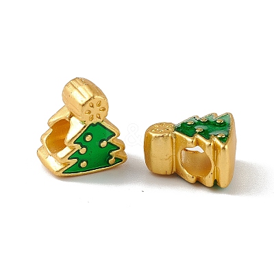 Alloy Enamel European Beads ENAM-M056-05G-1