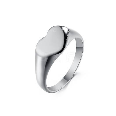 Heart 304 Stainless Steel Finger Rings for Women FS-WGDCCF4-01-1