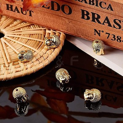 Brass Beads KK-AR0001-21G-1