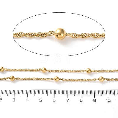 304 Stainless Steel Chains with Beads CHS-F020-12G-1