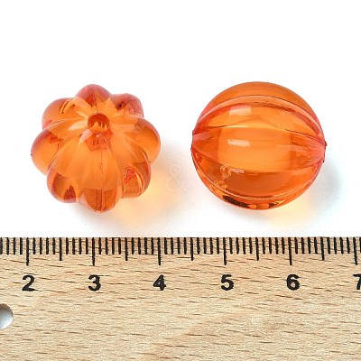 Autumn Theme Transparent Acrylic Beads TACR-S089-20mm-11-1