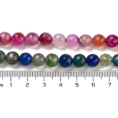 Natural Agate Beads Strands G-G703-8mm-M-1