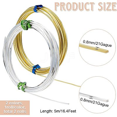 2Pcs 2 Color Copper Wire CWIR-BC0001-38B-1
