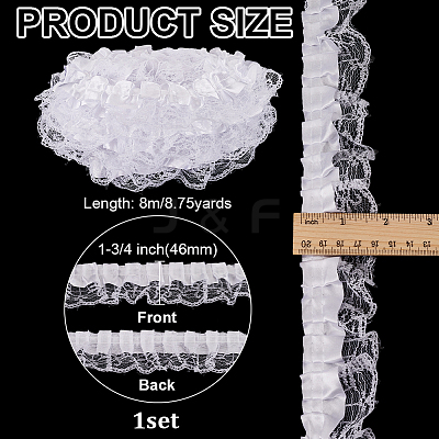 7.7~8M Stain Flower Lace Ribbon OCOR-FG0002-35A-1