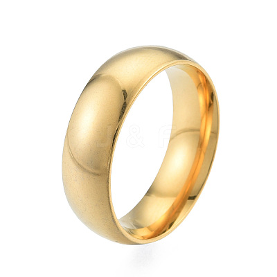 201 Stainless Steel Plain Band Finger Ring for Women RJEW-N043-09LG-1
