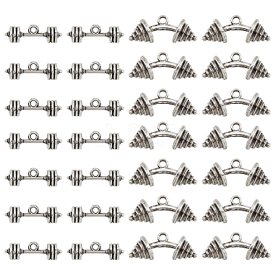 40Pcs 2 Style Tibetan Style Tibetan Style Alloy Pendants FIND-DC0002-02-1