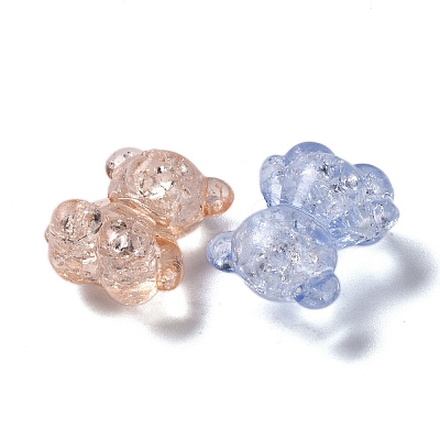 Crackle Transparent Acrylic Beads OACR-G033-05D-1