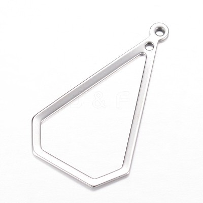Tarnish Resistant 304 Stainless Steel Open Pendants X-STAS-P051-13-1