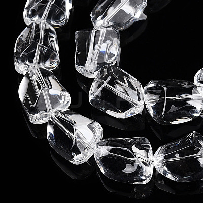 Transparency Glass Beads Strands X-GLAA-T023-15-1