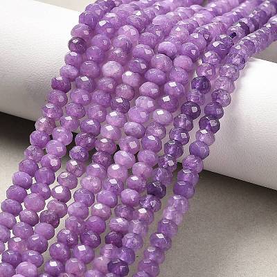 Natural White Jade Bead Strands G-R409-3x5-05-1