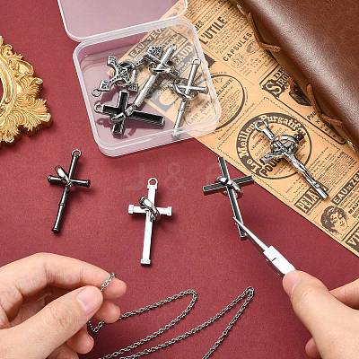 8Pcs 8 Styles Tibetan Style Alloy Big Pendants FIND-CJ0005-85-1