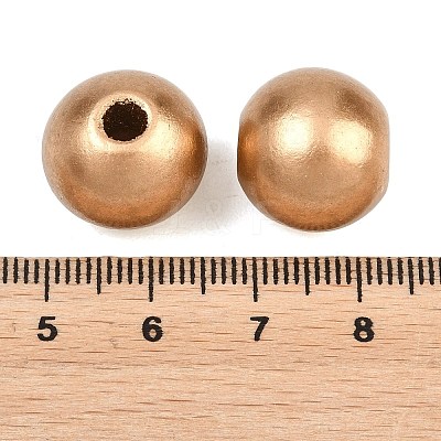 Spray Painted Wood European Beads WOOD-G029-08D-1