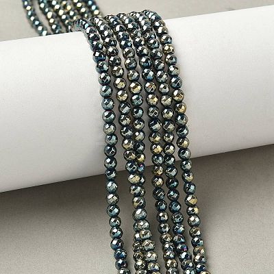 Electroplate Non-magnetic Synthetic Hematite Beads Strands G-L487-C-21-1