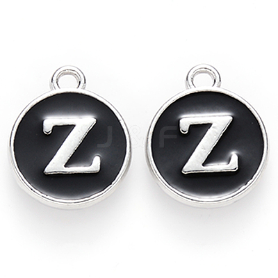 Platinum Plated Alloy Charms LS-ENAM-S118-02Z-P-1