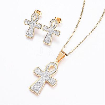 304 Stainless Steel Jewelry Sets SJEW-P136-19G-1