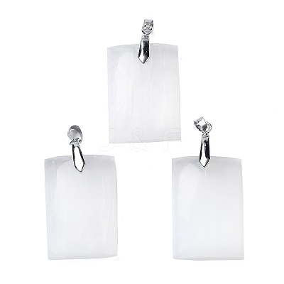 Natural Selenite Big Pendants G-M091-01E-1