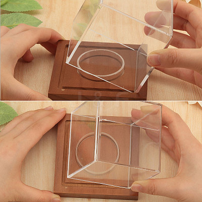Square Actylic Baseball Display Box ODIS-WH0030-57-1