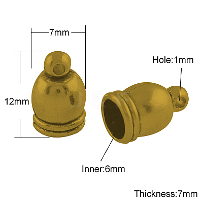 Tibetan Style Cord Ends TIBE-4736-AG-LF-1