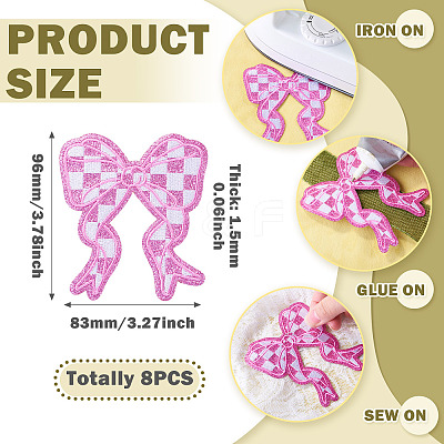 8Pcs Polyester Clothing Patches DIY-TA0015-30B-1