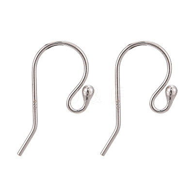 Anti-Tarnish Rhodium Plated 925 Sterling Silver Earring Hooks STER-I005-49P-1