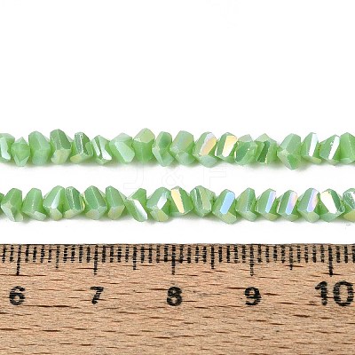 Electroplate Opaque Glass Beads Strands GLAA-N022-4mm-16-1