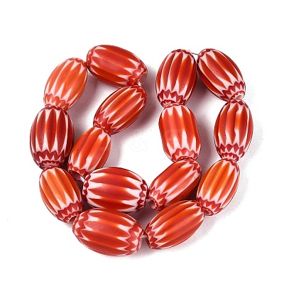 Handmade Millefiori Glass Barrel Beads LS-LA-N002-15F-1