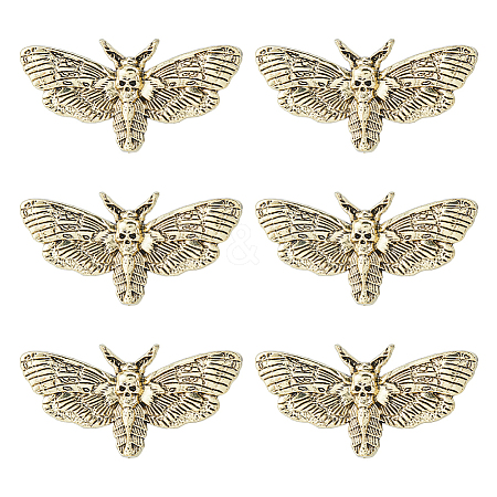 6Pcs Gothic Alloy Lapel Pins for Backpack Clothes JEWB-FH0002-83AG-1