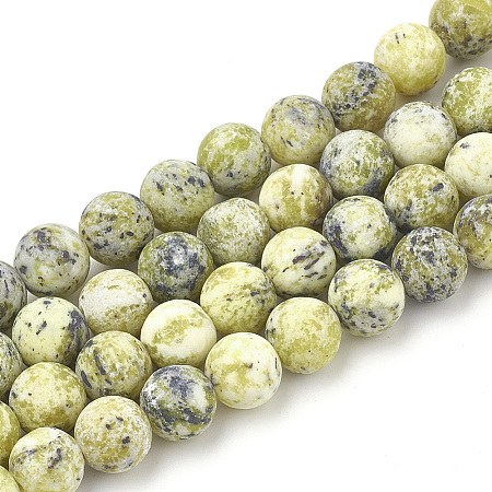 Natural Yellow Turquoise(Jasper) Beads Strands G-T106-298-1
