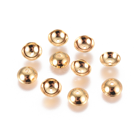 PVD Vacuum Plating 304 Stainless Steel Bead Caps LS-STAS-I120-34-G-1