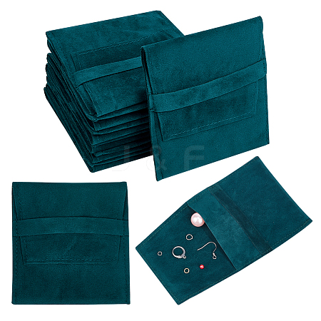 Velvet Jewelry Flap Pouches ABAG-WH0038-43D-1