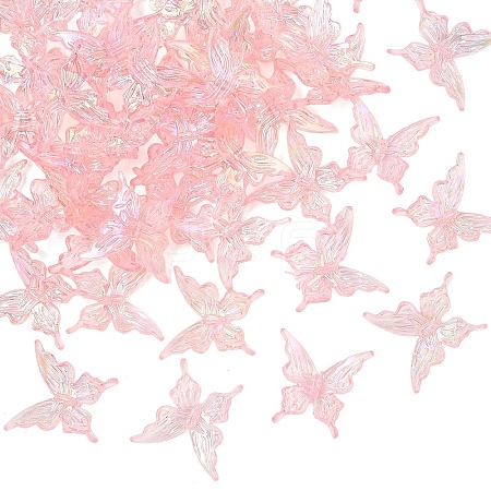 50Pcs Transparent Acrylic Beads PACR-YW0001-57E-1