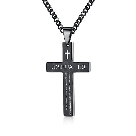 Stainless Steel Cross Pendant Necklace LL1723-2-1