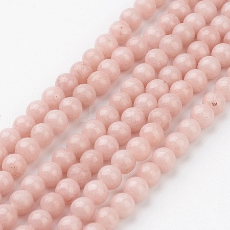 Natural Mashan Jade Round Beads Strands X-G-D263-4mm-XS22-1