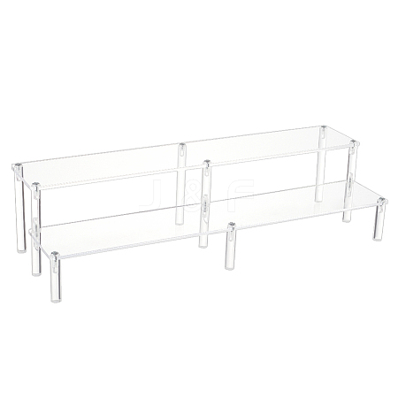 2-Tier Transparent Acrylic Minifigures Display Risers ODIS-WH0002-61A-1