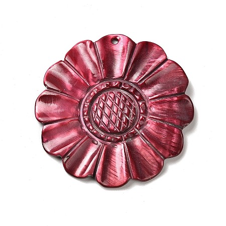Dyed Natural Shell Carved Pendants BSHE-G040-01A-1