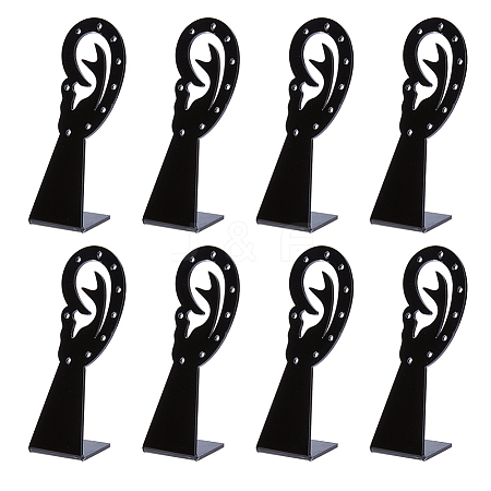 Ear Shape Opaque Acrylic Earring Display Stands EDIS-WH0022-05A-1