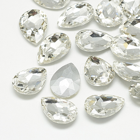 Pointed Back Glass Rhinestone Cabochons RGLA-T081-7x10mm-01-1