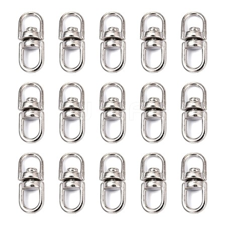 Alloy Double Eye Swivel Clasps PALLOY-E385-14P-1