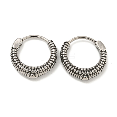 316 Surgical Stainless Steel Hoop Earrings EJEW-D096-09I-AS-1