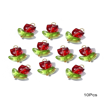 Handmade Lampwork Pendants PALLOY-YW028-02-1