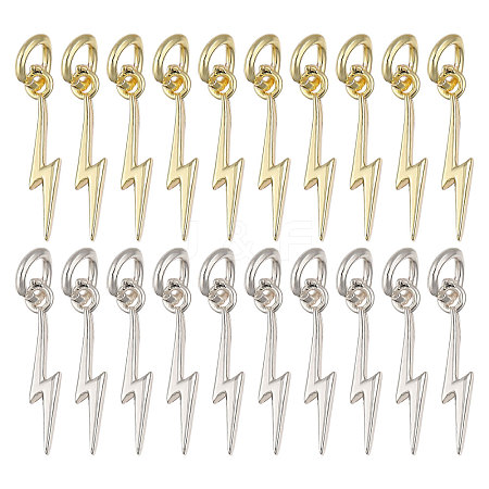 20Pcs 2 Colors Brass Charms KK-CA0002-91-1